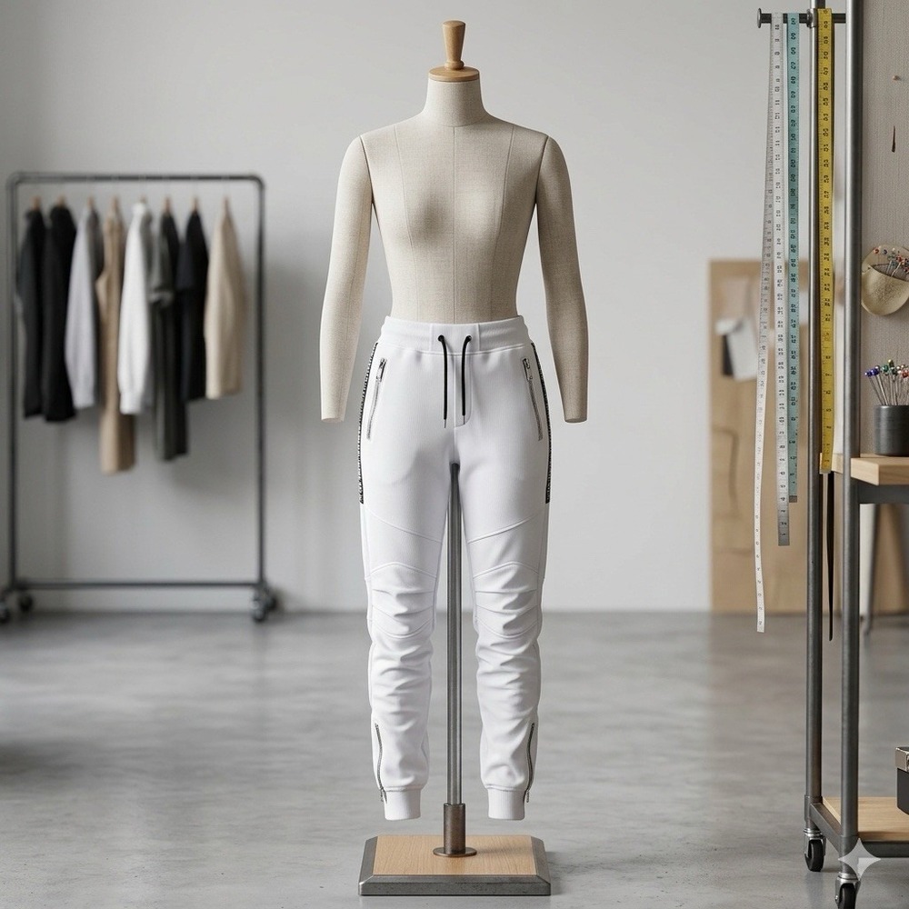 Switch Remarkable White Moto Jogger Sweatpants Billionaires Club Side Tape Small